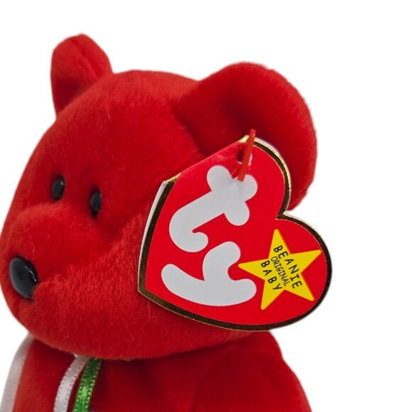 Ty Osito Teddy Bear Mexico Retired Beanie Baby Stuffed Animal Plush Toy 6" - Picture 7 of 8